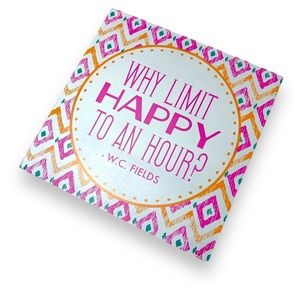 “Why Limit Happy To An Hour?” Happy Hour Sign Bar Topper Kitchen Decor BBQ Party